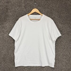 Mott & Bow Classic Crew Driggs Shirt Mens 2XL White Cotton Short Sleeve‎ Tee